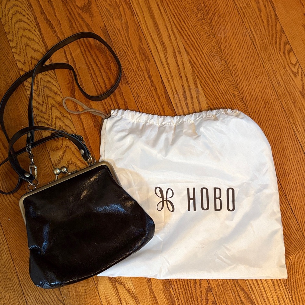 HOBO Black Leather Shoulder Bag